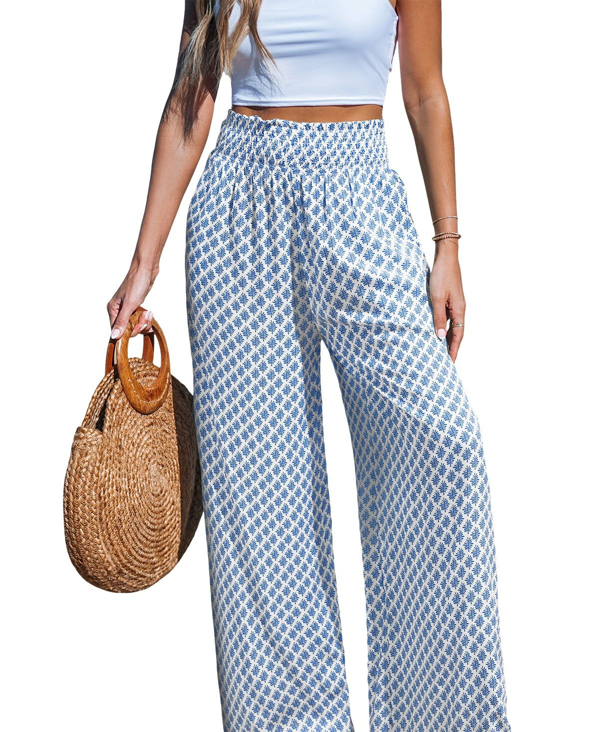 Cupshe Women's Take Charge Ornate Pants - White | Macy's