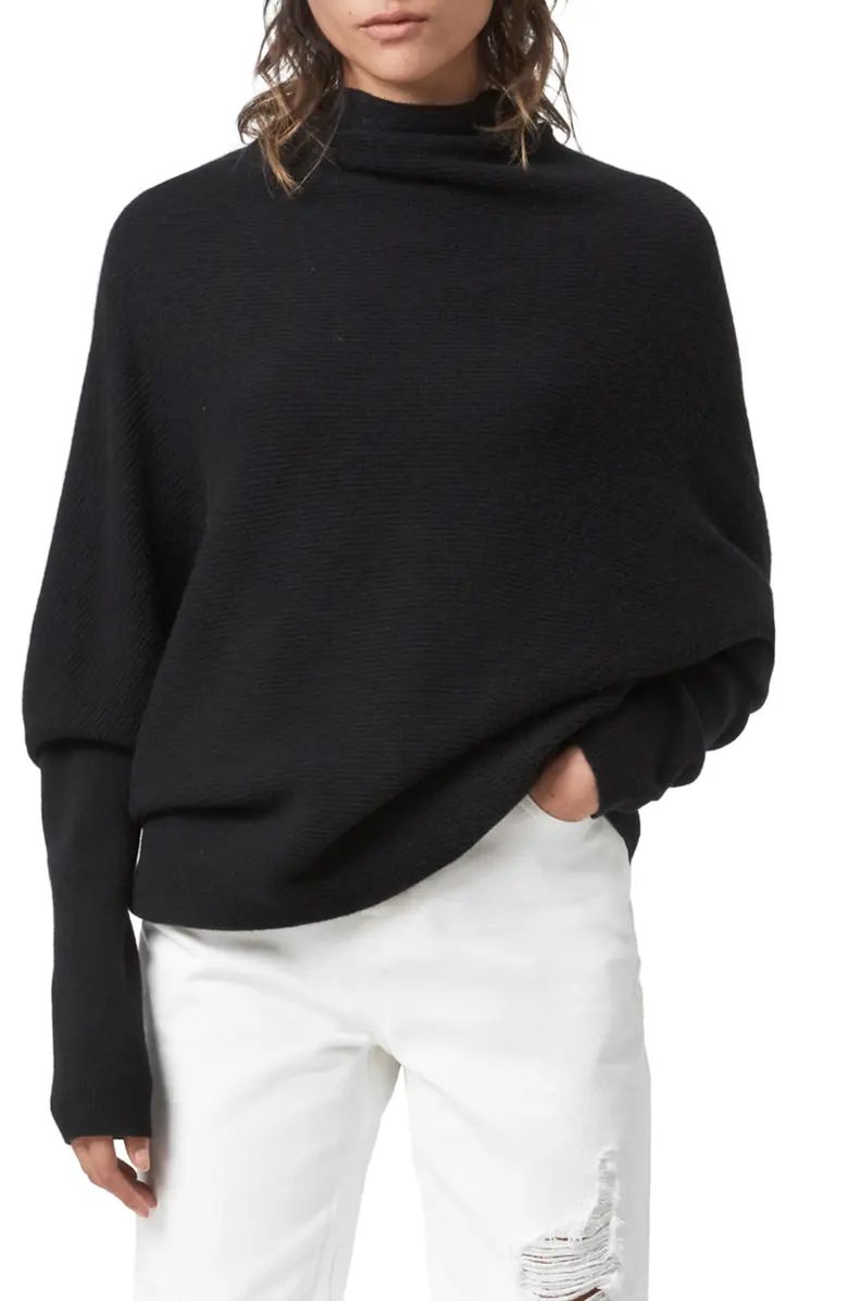 AllSaints Ridley Funnel Neck Wool & Cashmere Sweater | Nordstrom | Nordstrom