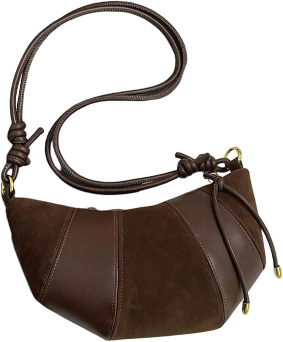 Verdusa Women's Retro Vintage Crossbody Bags Zipper PU Leather Adjustable Strap Hobo Handbags | Amazon (US)