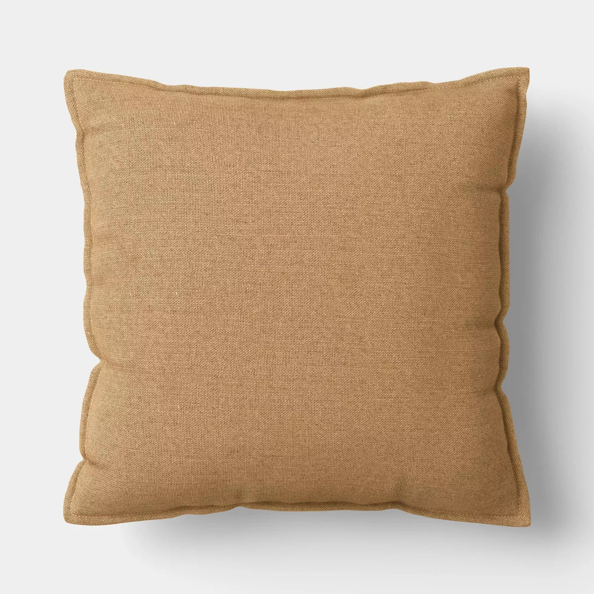 Square Linen Pillow with Flange and Contrast Neutral Reverse - Threshold\u2122 | Target
