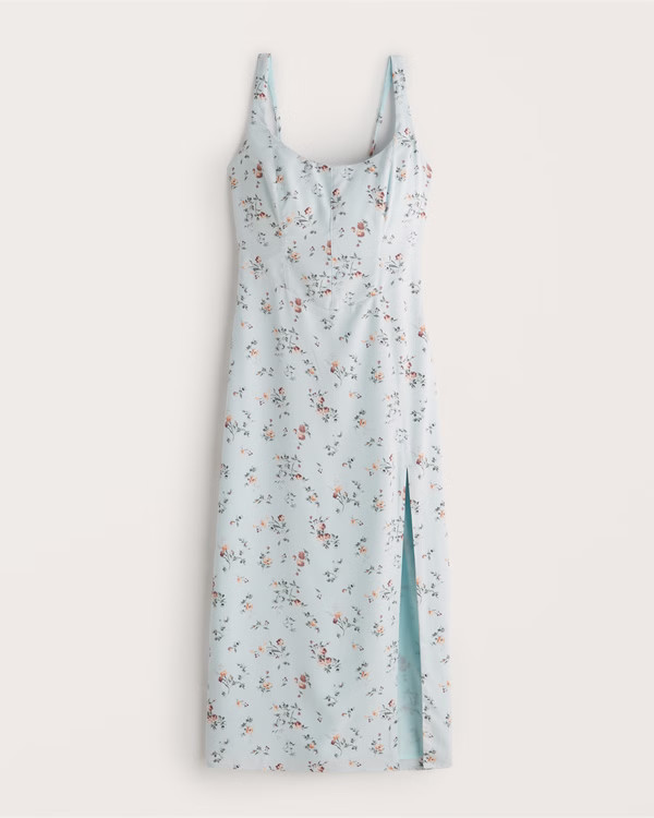 Women's Corset Seamed Midi Dress | Women's Dresses & Jumpsuits | ????? | Abercrombie & Fitch (US)