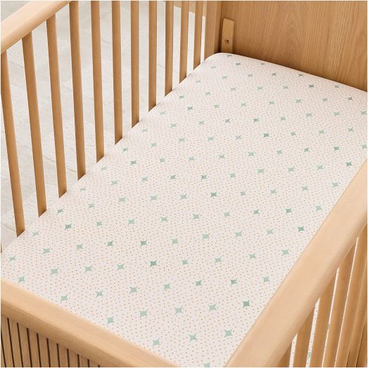Star & Dots Crib Fitted Sheet | West Elm (US)