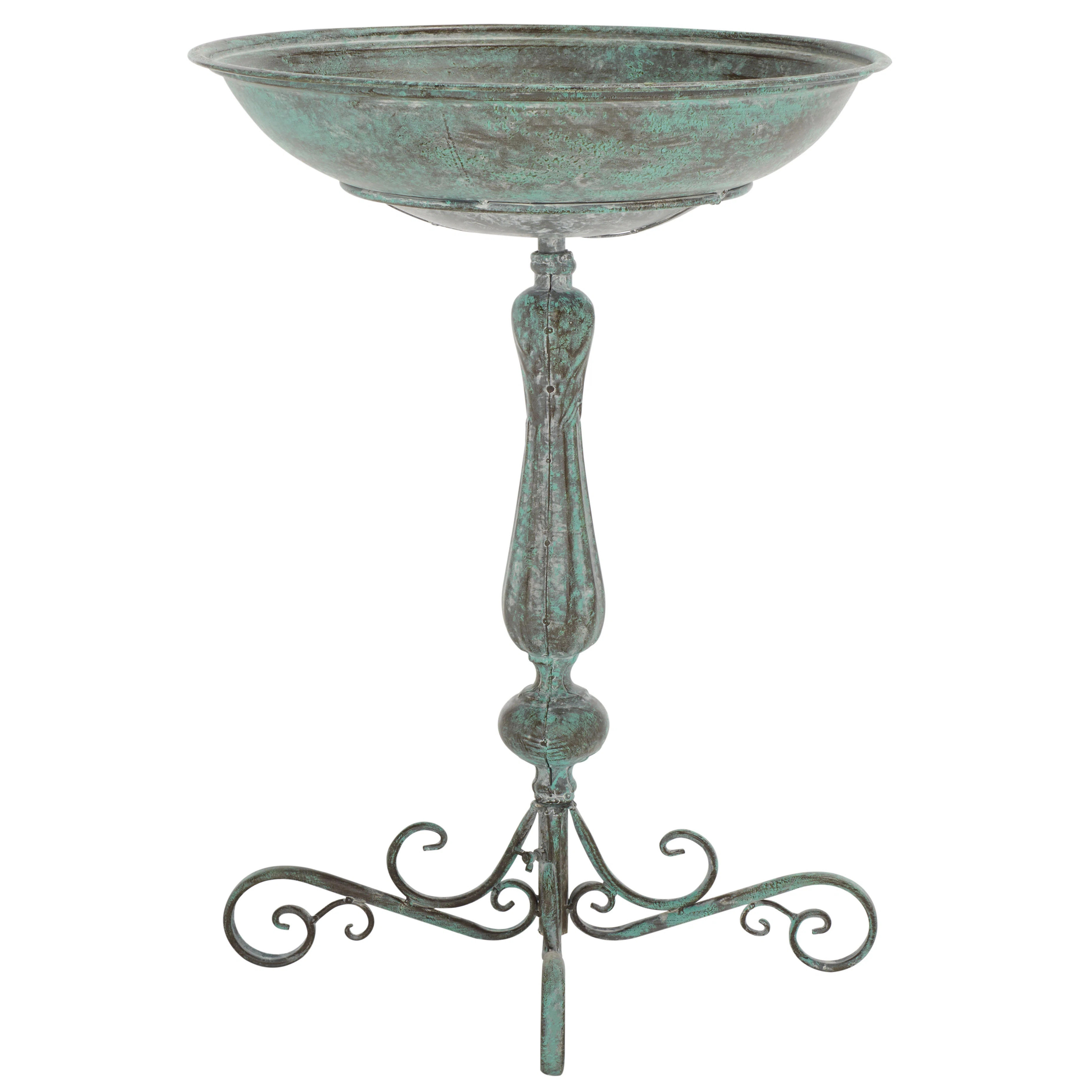 Accringt Metal Single Tier Birdbath | Wayfair North America