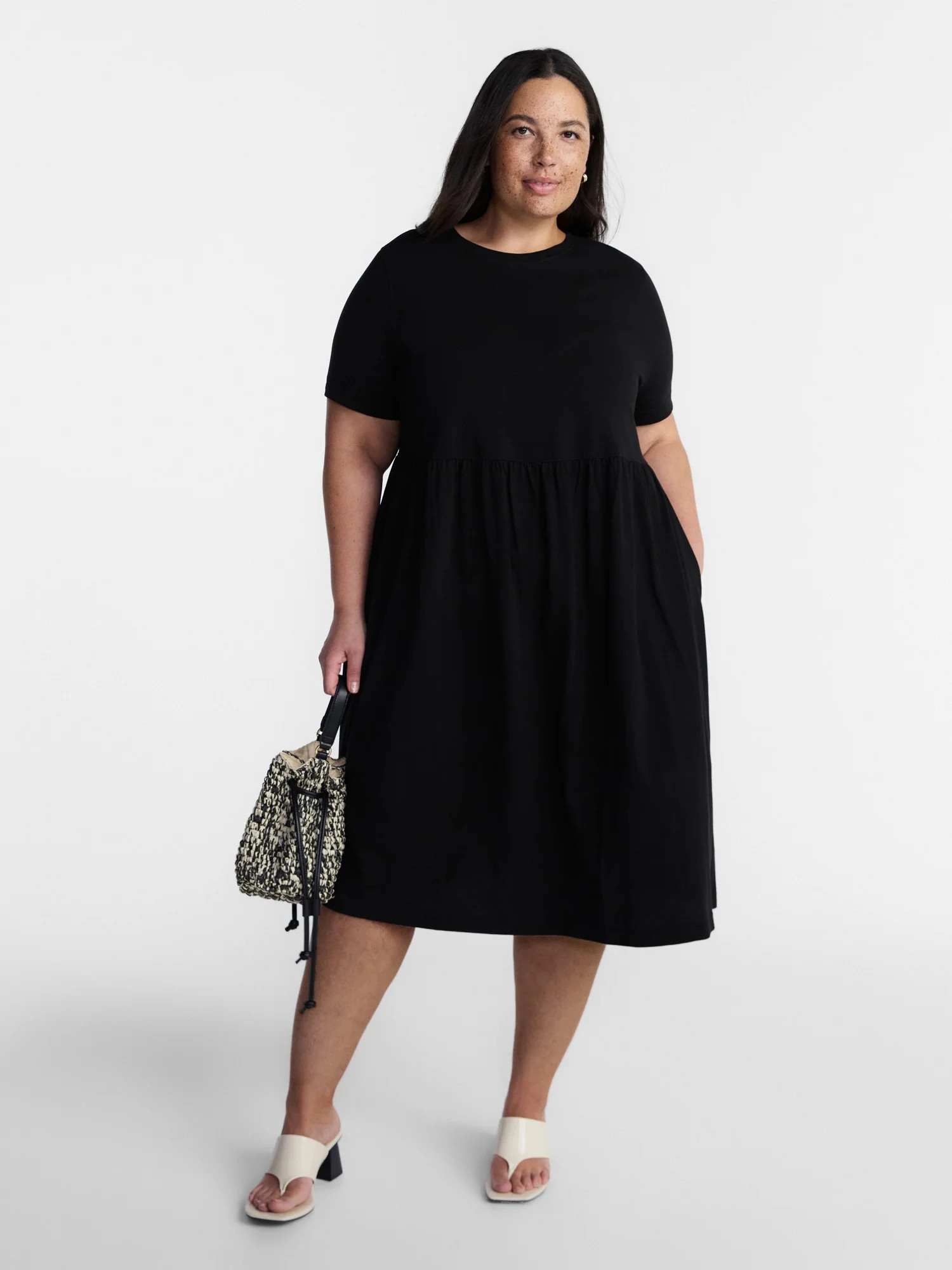 Terra & Sky Women\u2019s Plus Babydoll Dress, Sizes 0X-5X - Walmart.com | Walmart (US)