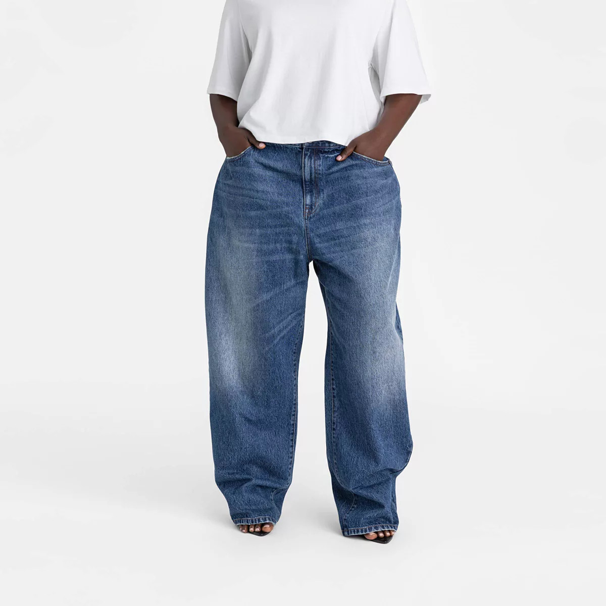 KBB by KAHLANA Women's Mid-Rise Wide Leg 'The Kahlana Jean' - Dark Wash | Target