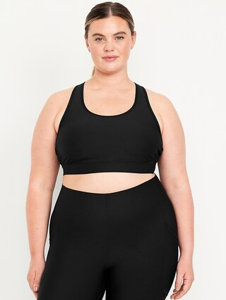 Medium Support PowerSoft Racerback Sports Bra | Old Navy (US)