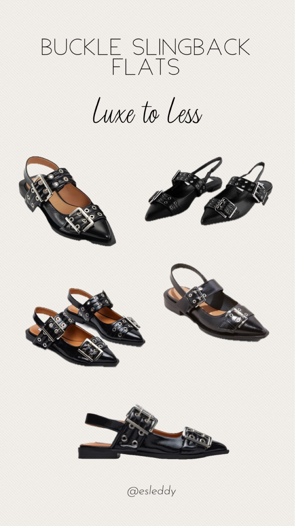 The popular Ganni dual-buckle sling back flats are one of the most popular shoes right now, and there are some great options at different price points! 

#LTKFindsUnder50 #LTKShoeCrush