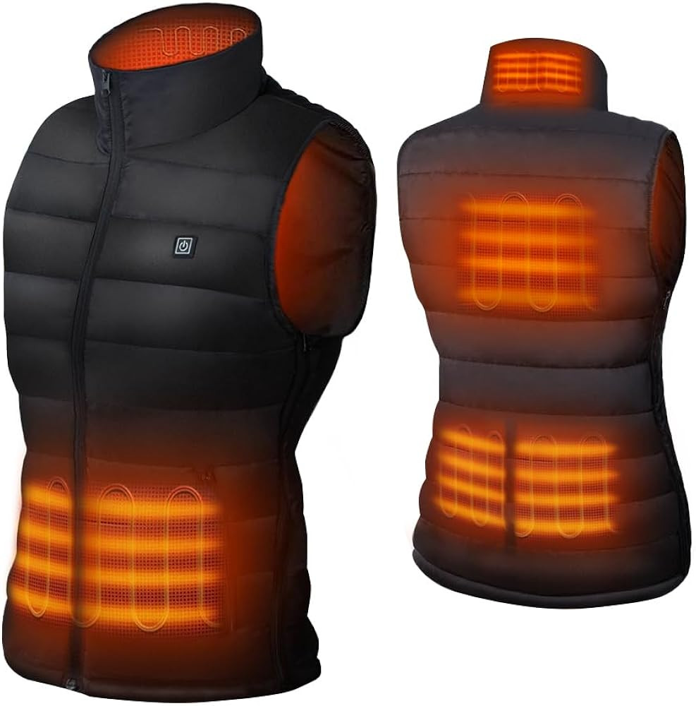 DR.PREPARE Heated Vest, Lightweight Heating Vest, 3 Heat Levels, 6 Heat Zones, Adjustable Size (B... | Amazon (US)