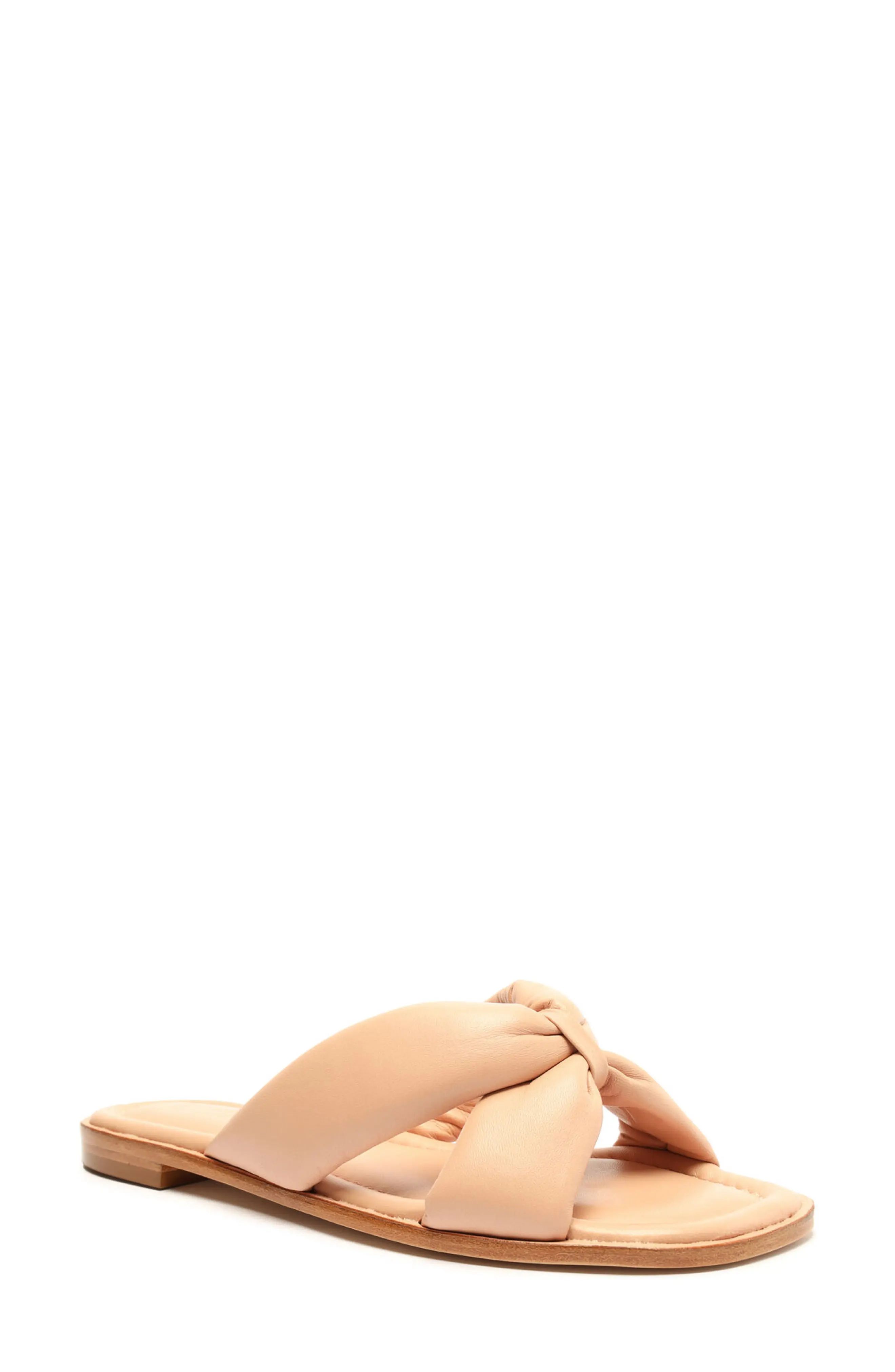 Schutz Fairy Slide Sandal in Sweet Rose Leather at Nordstrom, Size 5 | Nordstrom