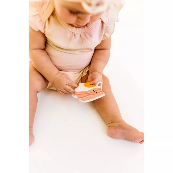 Loulou Lollipop Silicone Teether with Clip - Bacon and Egg | Target