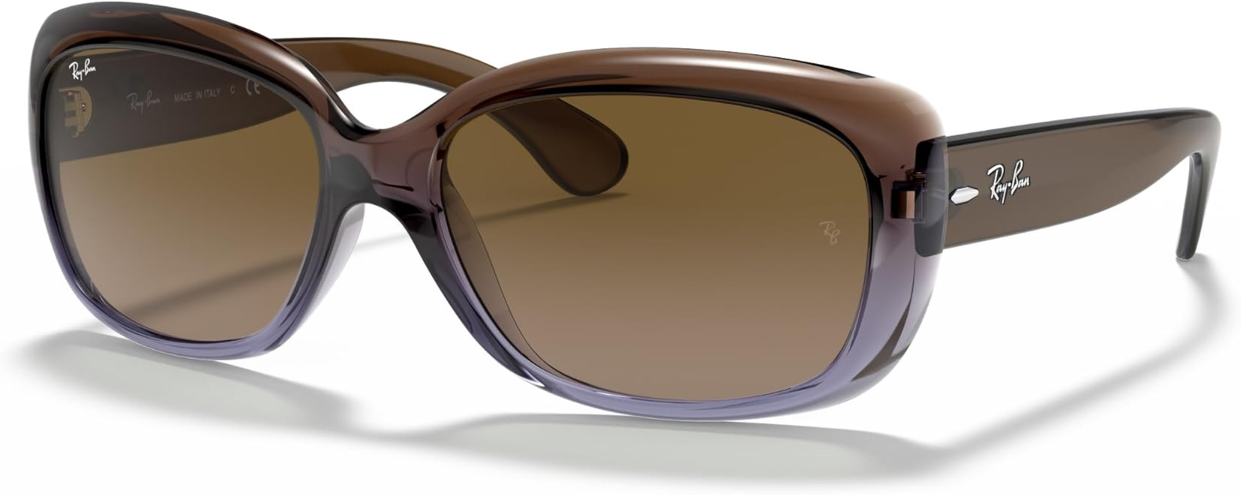 Amazon.com: Ray-Ban Womens RB4101 Jackie Ohh Butterfly Sunglasses, Black/Polarized Light Grey Gra... | Amazon (US)