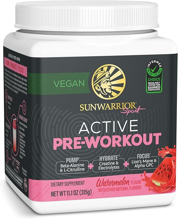 Sunwarrior Pre Workout Powder Energy Drink | Vegan Plant-Based Supplement | Pump, Hydrate, Focus,... | Amazon (US)