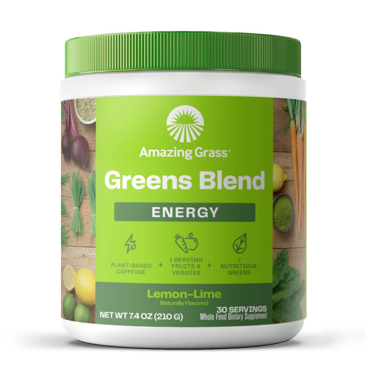 Amazing Grass Green Superfood Energy Vegan Powder - Lemon Lime - 7.4oz | Target