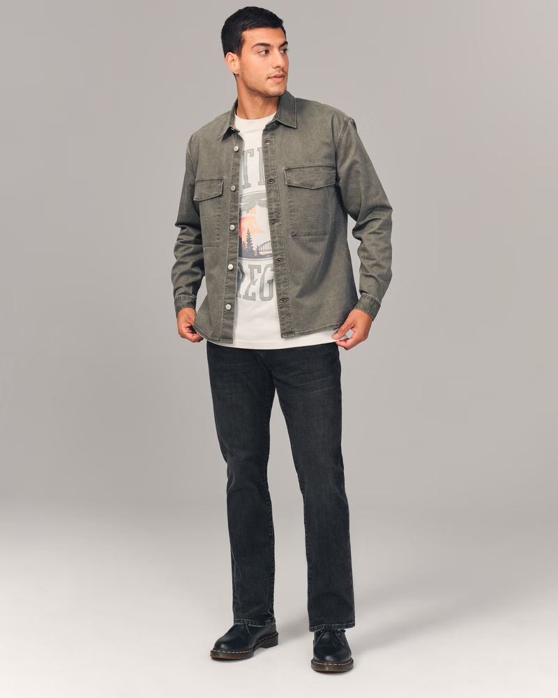 Athletic Straight Jeans | Abercrombie & Fitch (US)