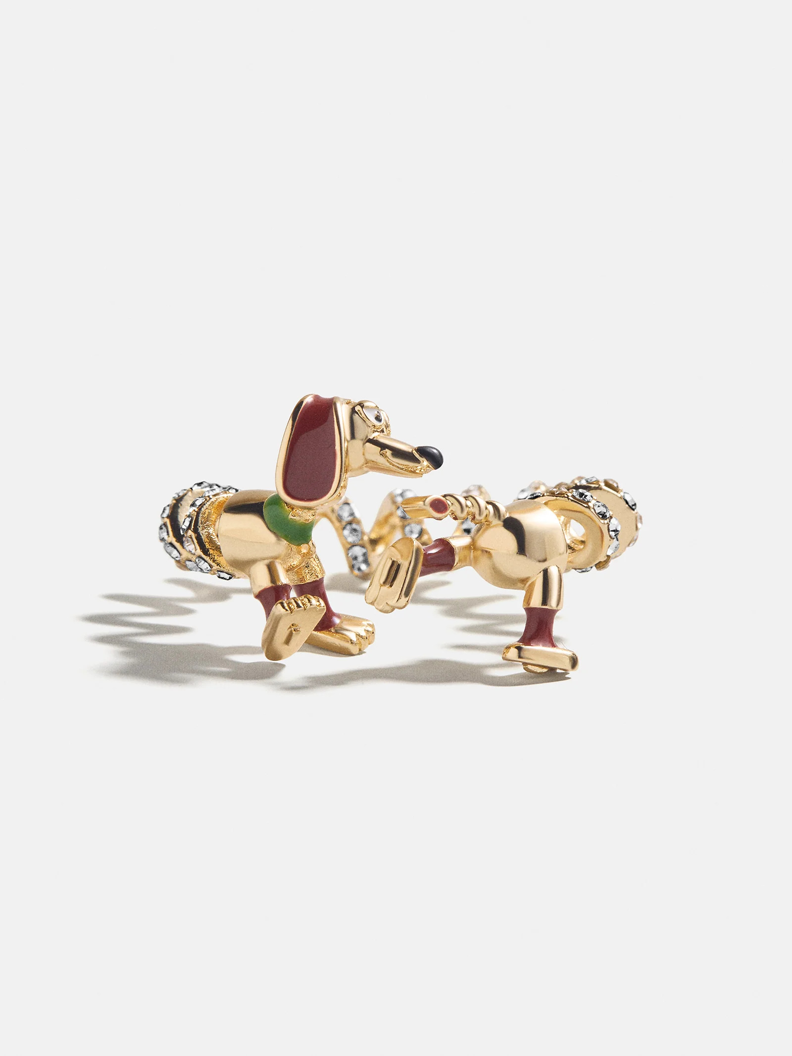 Disney Pixar Slinky Dog Cuff Ring - Gold/Pavé | BaubleBar