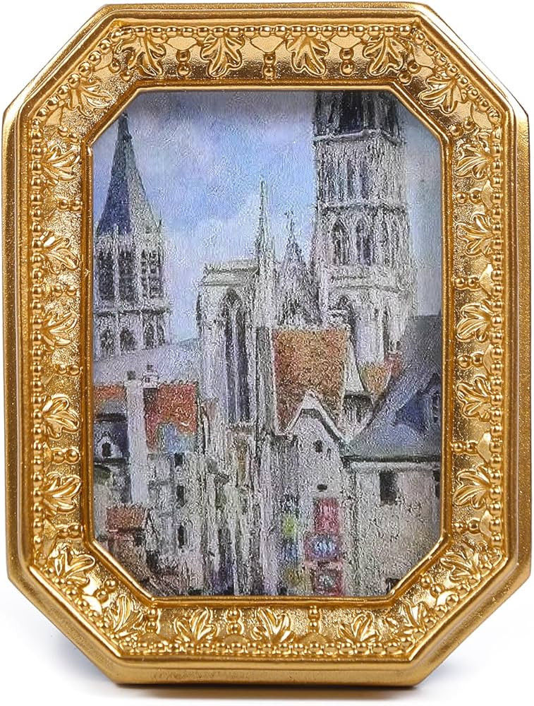 SIKOO Vintage Small Picture Frames 2.5 x 3.5 Antique Gold Wallet Size Picture Frames Ornate Mini ... | Amazon (US)