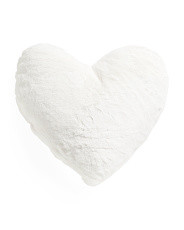 24x24 Faux Fur Heart Pillow | Marshalls