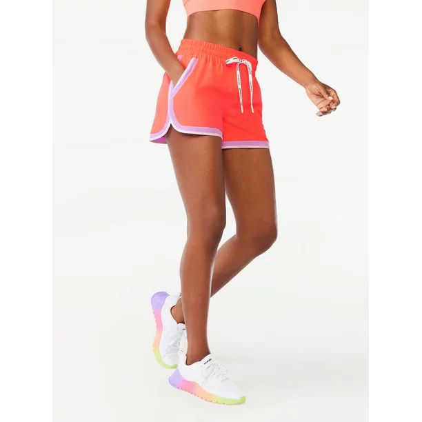Love & Sports Women’s Running Shorts with Brief Liner, Sizes XS-3XL | Walmart (US)