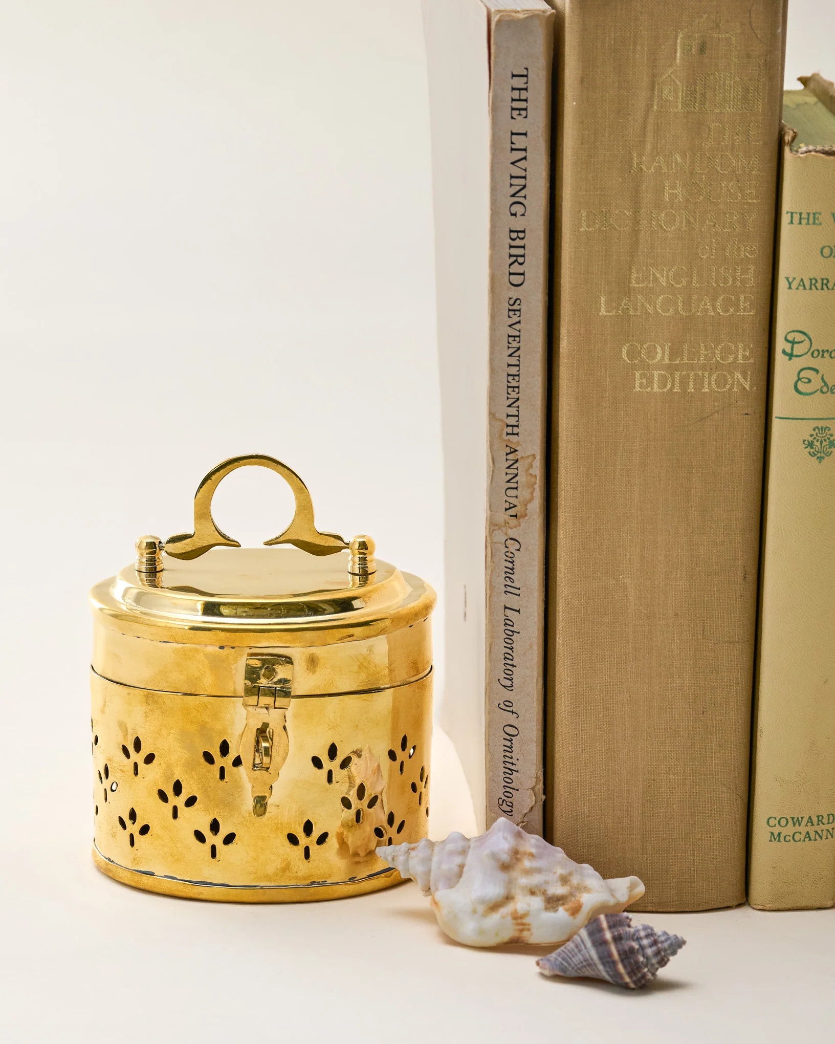 Vintage Inspired Brass Trinket Box | Magnolia