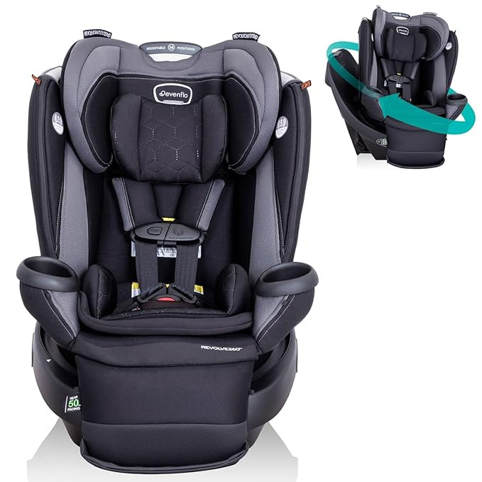 Evenflo Revolve360 Extend All-in-One Rotational Car Seat with Quick Clean Cover (Revere Gray) | Amazon (US)