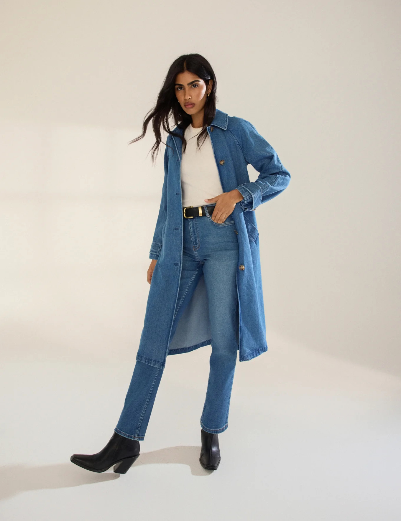 Denim Single Breasted Trench Coat | Nobody's Child