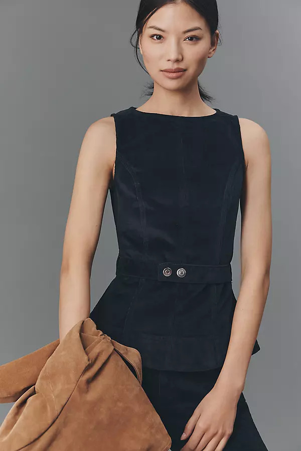 Trish Corduroy Belted Top | Anthropologie (US)