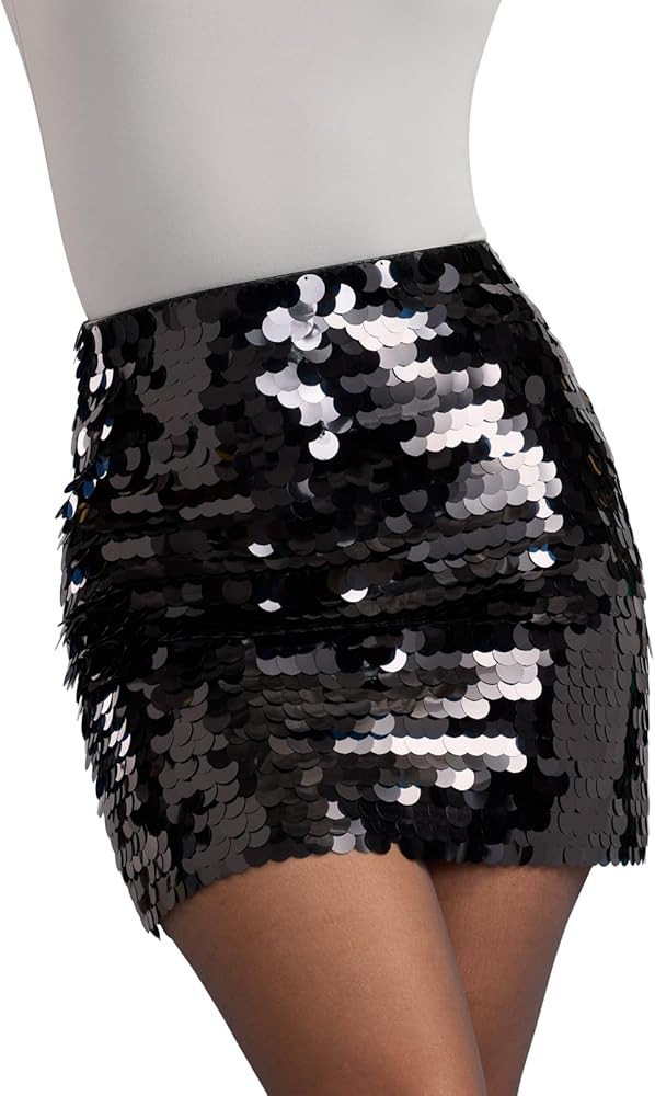 Tipsy Elves Womens Sequin Skirts Sparkly Knee Length Concert Mini Skirt Shiny Dance Club Rave Par... | Amazon (US)