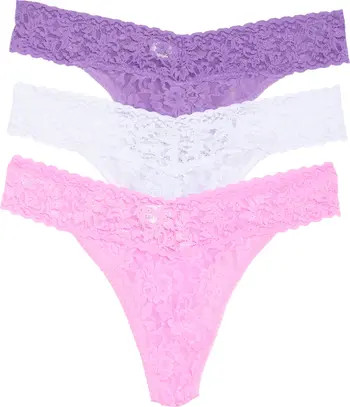 Hanky Panky V-Day 3-Pack Original Rise Thongs | Nordstrom | Nordstrom