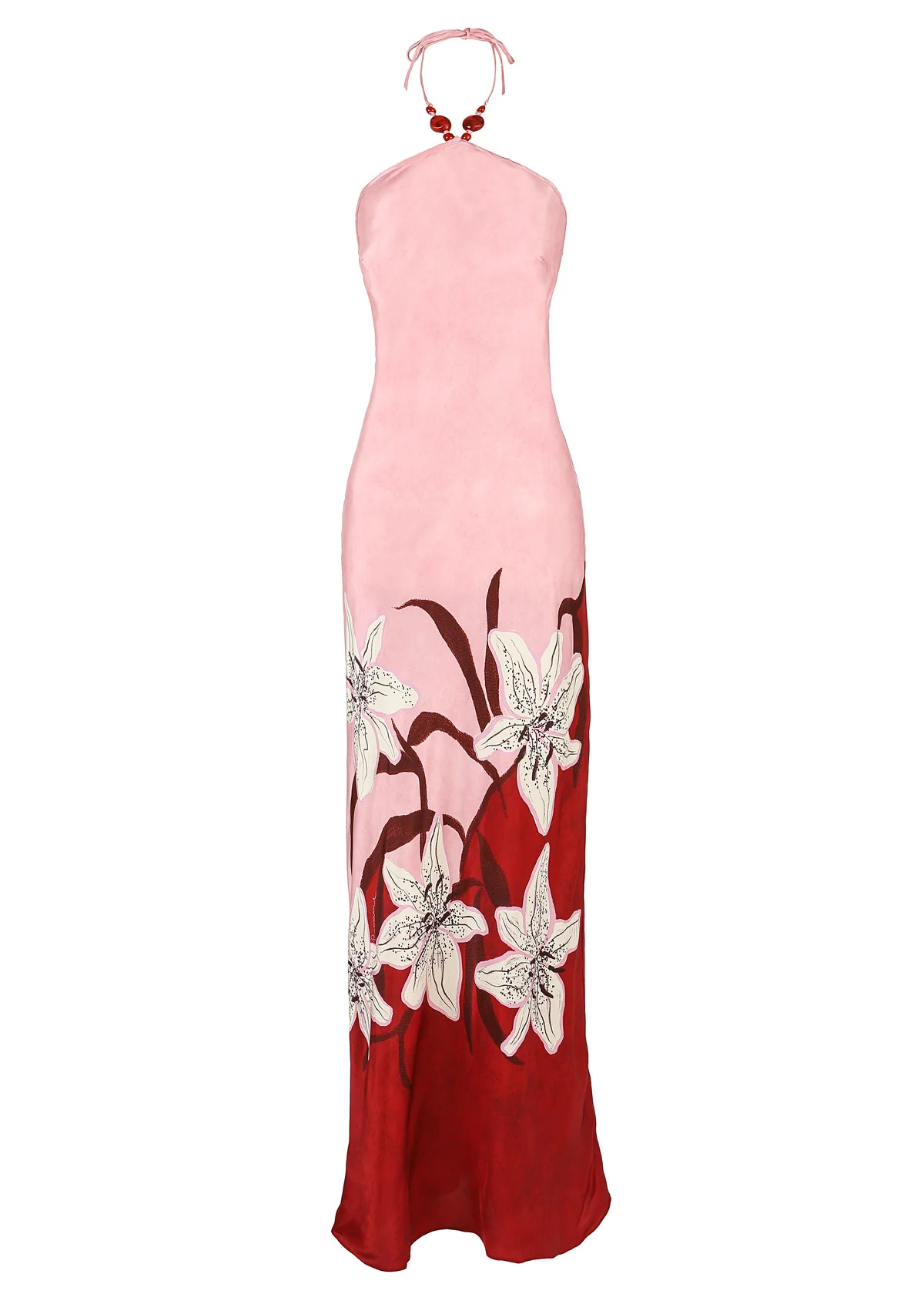 Tallulah Halter Dress in Liliana | Over The Moon