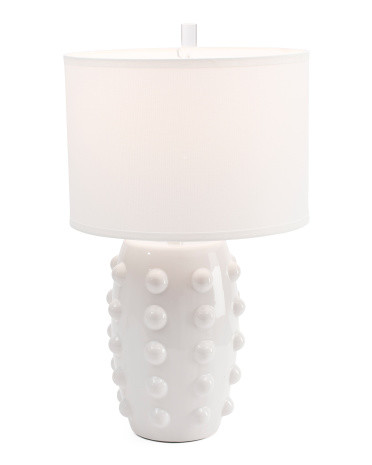 26in Dot Textured Ceramic Table Lamp | TJ Maxx