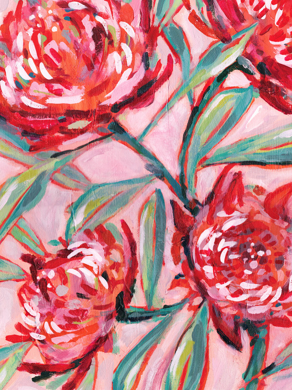 Waratah Painting Art Print | Artfully Walls