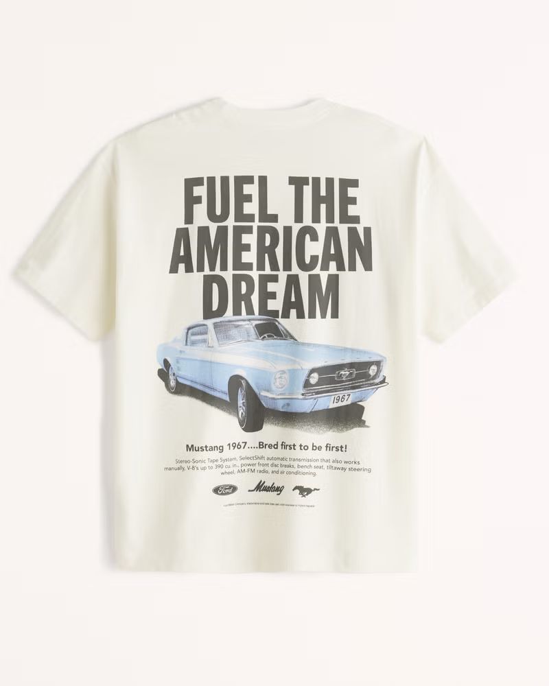 Oversized Mustang Graphic Tee | Abercrombie & Fitch (US)