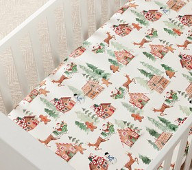 Gingerbread Organic Crib Fitted Sheet | Pottery Barn Kids