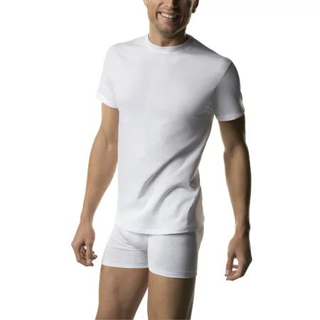 Hanes Men s White Crew T-Shirt Undershirts 3 Pack | Walmart (US)