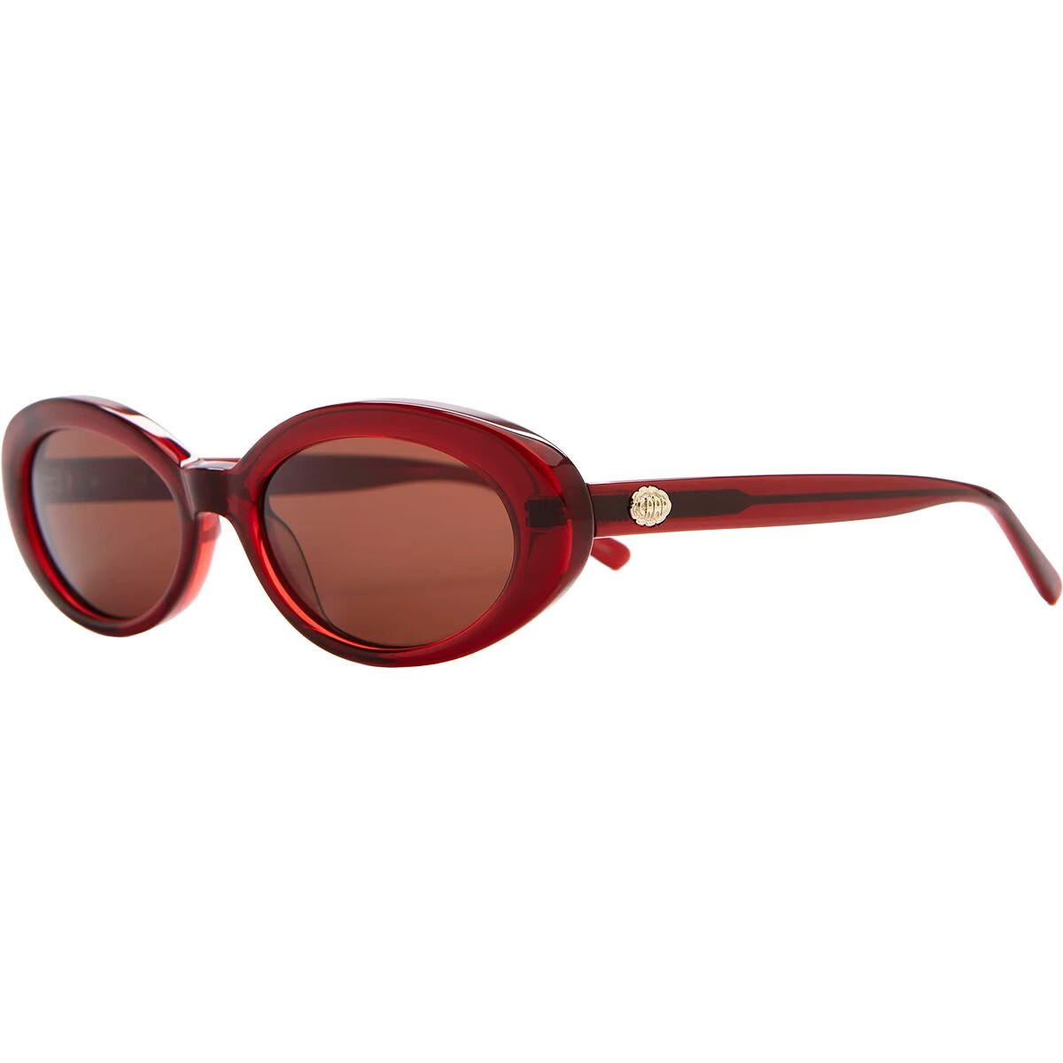 Crap Eyewear The Sweet Leaf Sunglasses Crystal Black Cherry Bio/Amber, Narrow-Medium | Backcountry