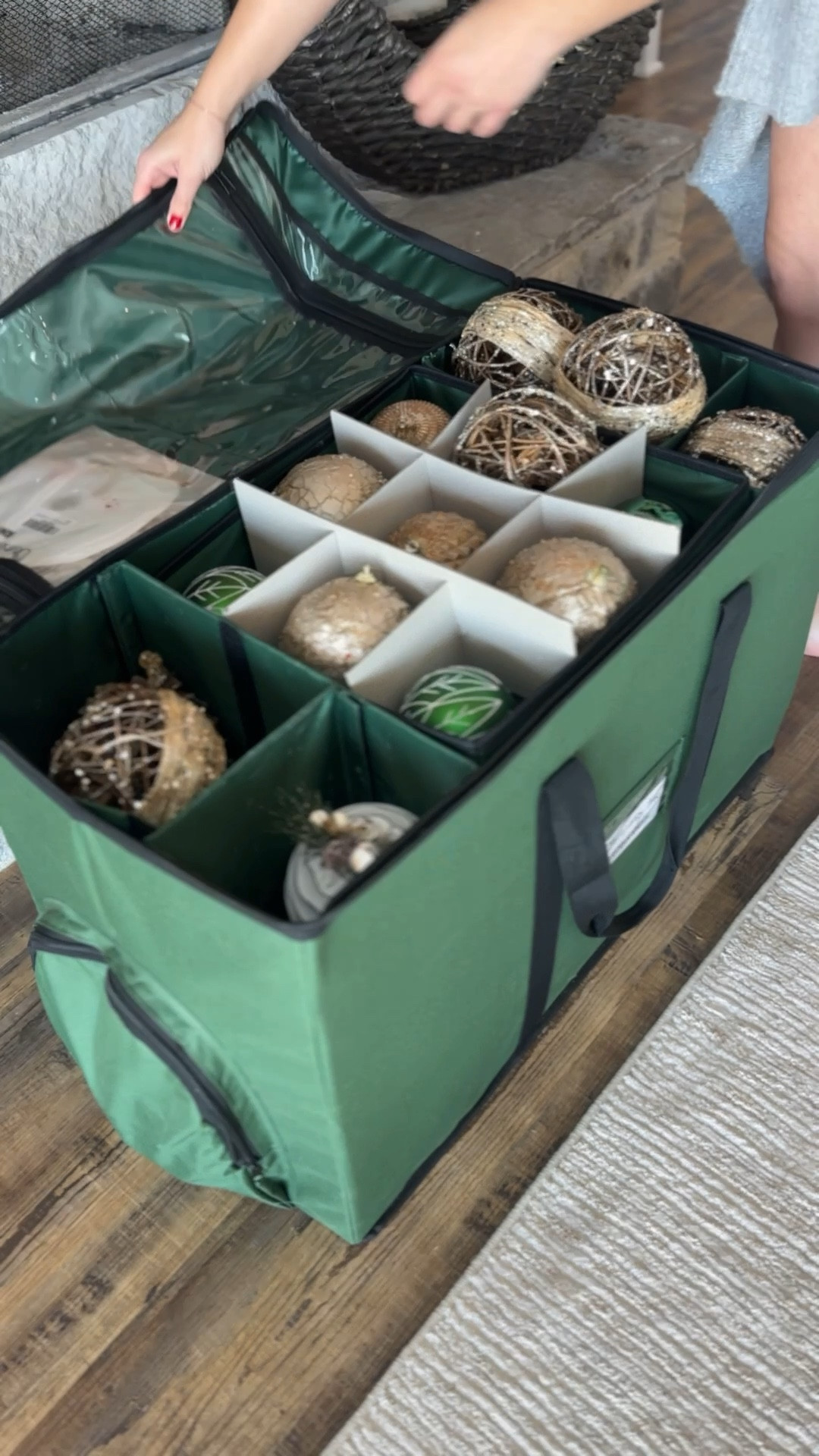 Ornament Storage Bag! This is so handy and keeps my tree ornaments in good condition! 

#LTKVideo #LTKHoliday #LTKHome