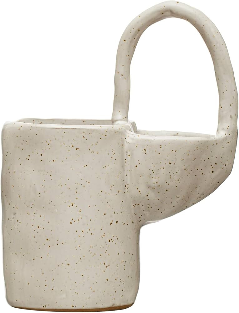 Creative Co-Op Stoneware Dish Brush, White Speckled Finish Sponge Holder | Amazon (US)