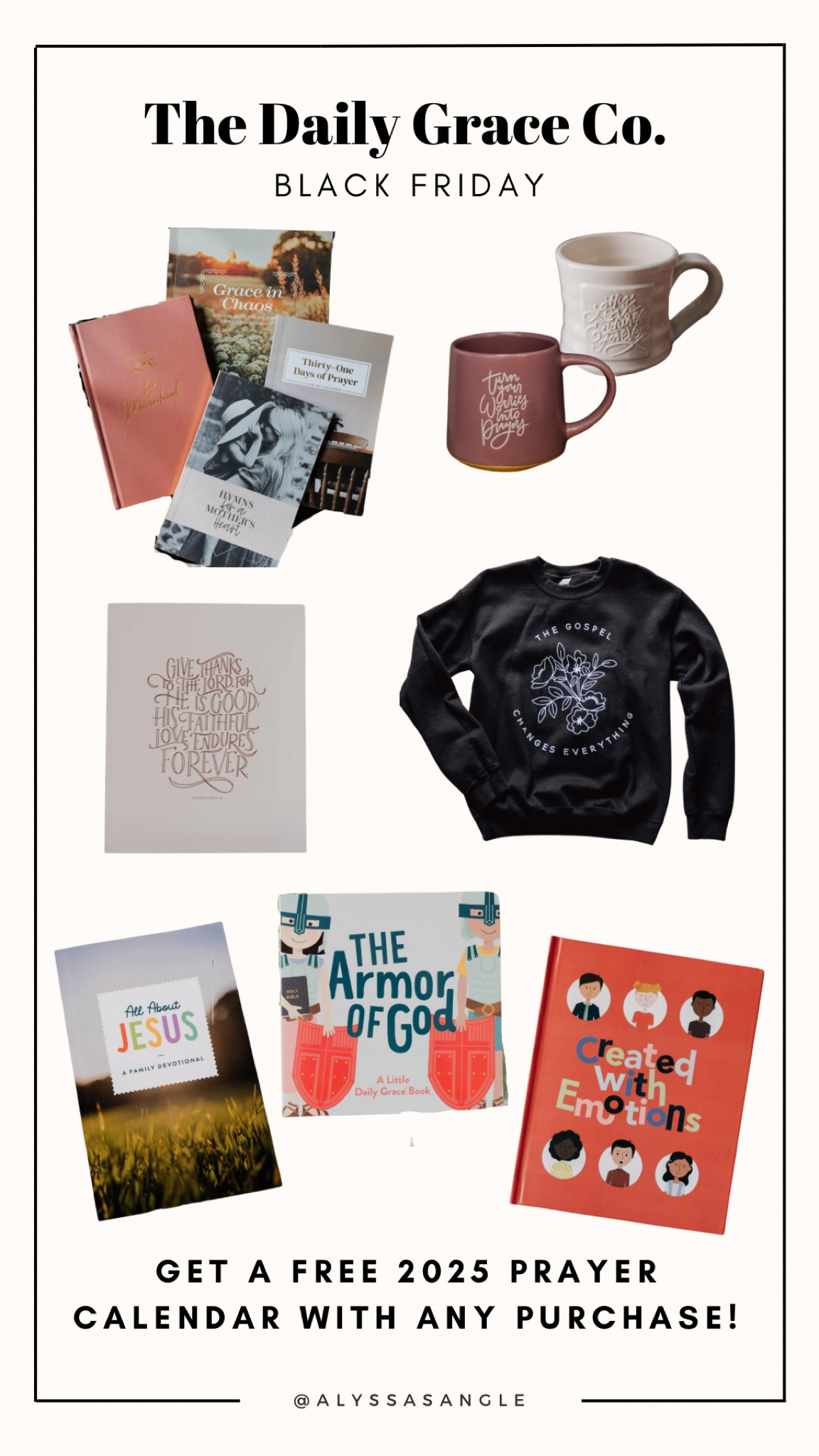 Daily Grace Co. Black Friday sale! Devotionals, bibles, jewelry, home decor, kids books, etc. all on sale!

#LTKCyberWeek #LTKHoliday #LTKSaleAlert