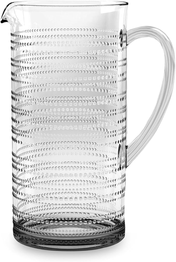 Beaded 95 oz Durable Acrylic Pitcher with Handle, Shatter-Resistant and Dishwasher-Safe Indoor/Ou... | Amazon (US)