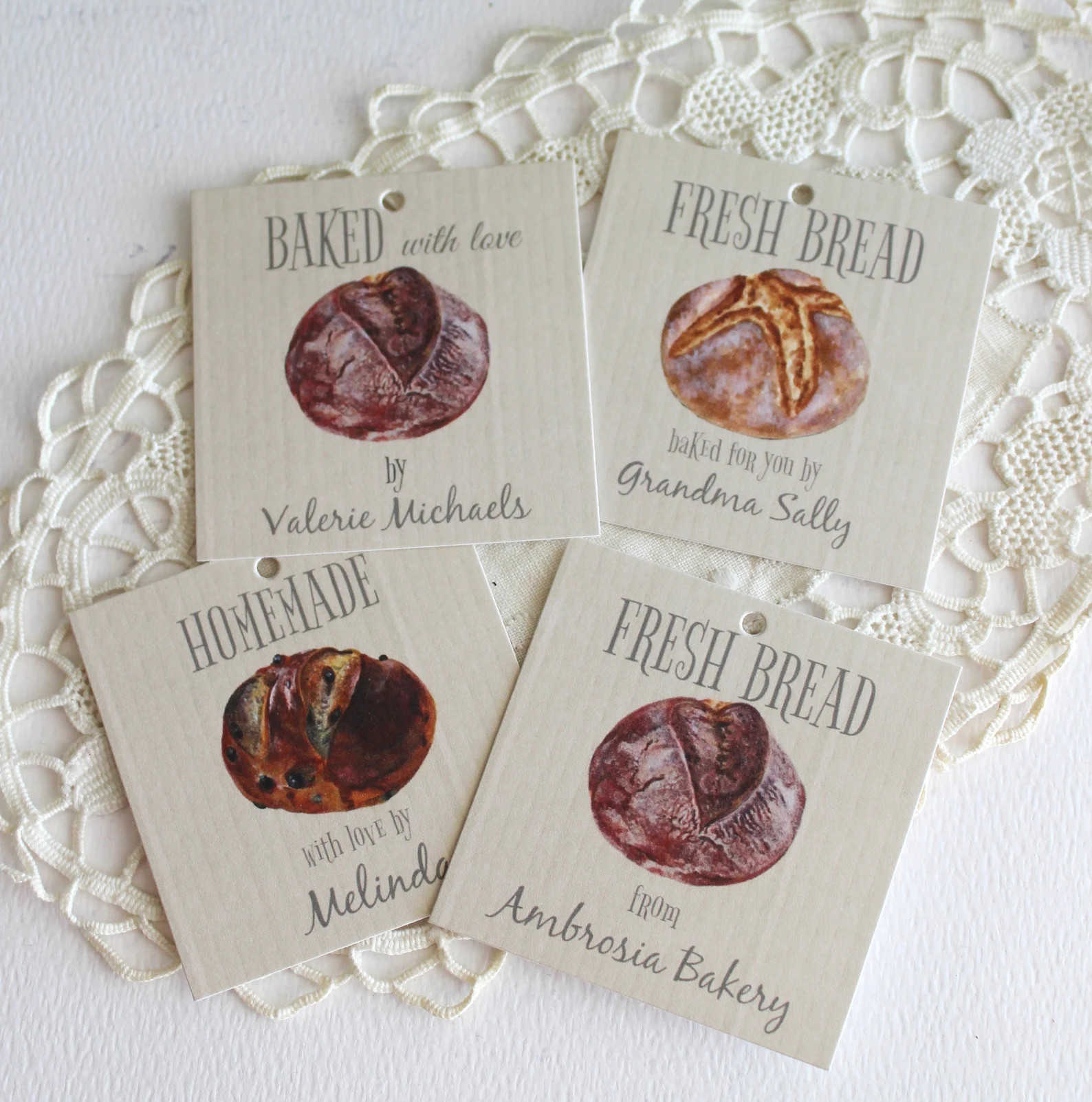 Bread Tags Personalized Homemade Bread Tags Bread Baking | Etsy | Etsy (US)