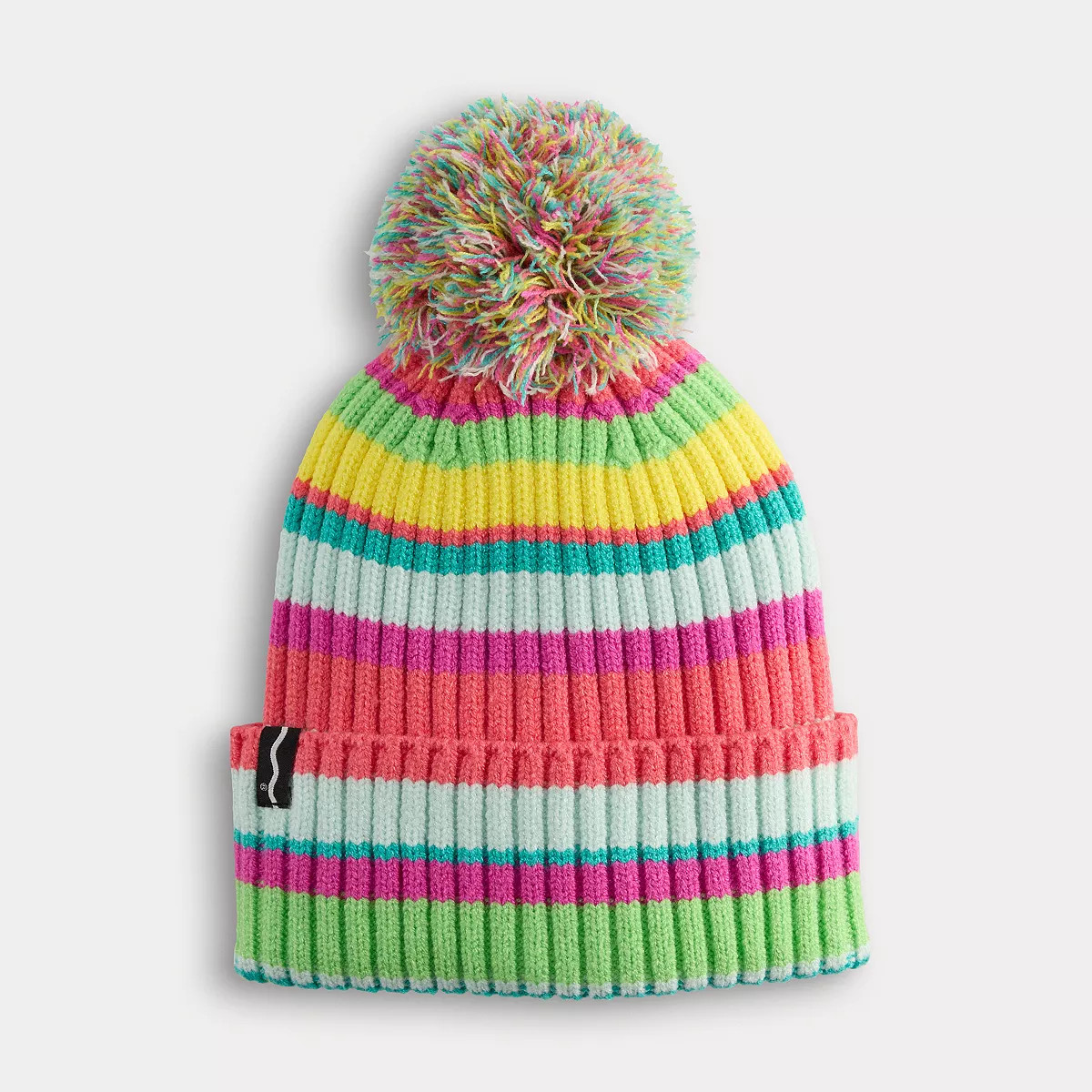 Crayola® X Kohl's Kids Striped Cuff Beanie with Pom | Kohl's