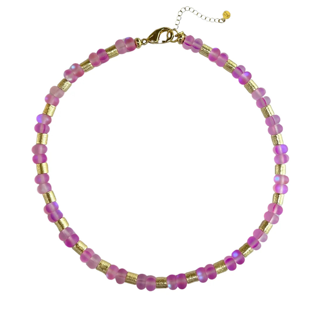 Iridescent Manhattan Collar - Pink | Accessory Concierge