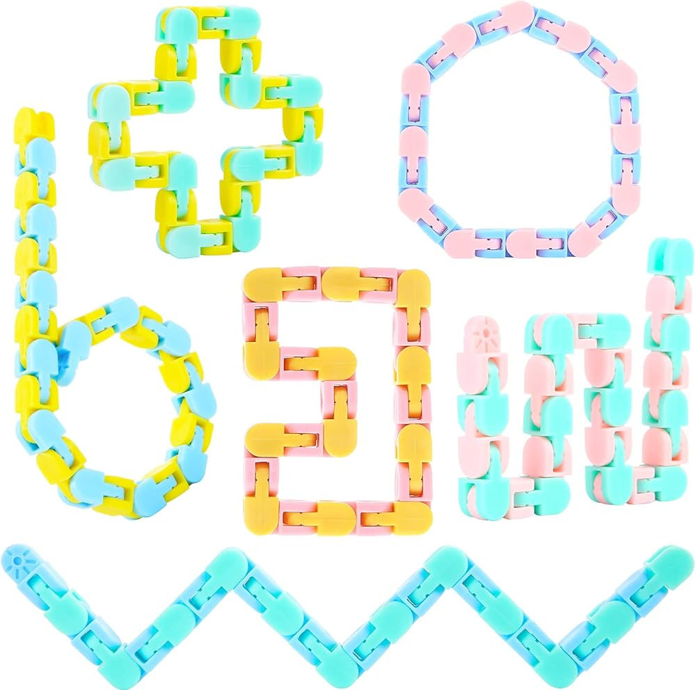 6 Pack Wacky Tracks Fidget Toys Easter Gifts for Kids Classroom Easter Basket Stuffers 24 Links S... | Amazon (US)