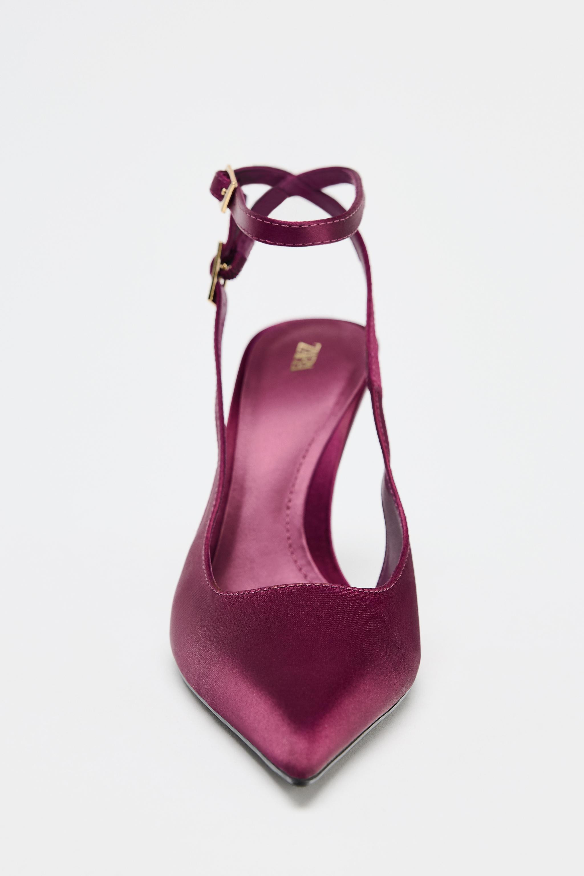 SATIN-EFFECT SLINGBACK SHOES | Zara UK