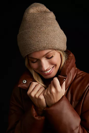 High-Crown Ribbed Beanie | Anthropologie (US)