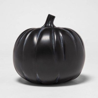 Pumpkin Matte Black Halloween Decorative Sculpture - Hyde &#38; EEK! Boutique&#8482; | Target