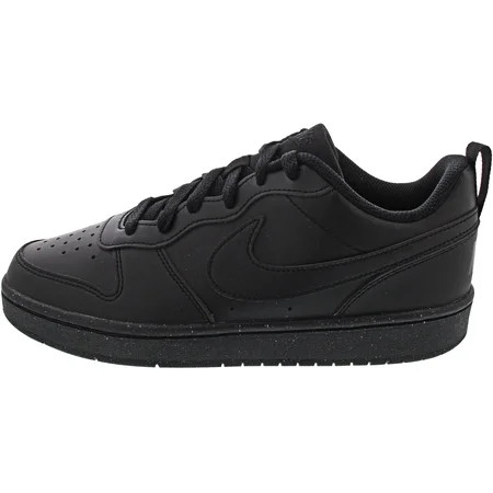 Nike Court Borough Low Recraft Big Kids Shoes Color: Black/Black/Black Size: 6.5Y | Walmart (US)