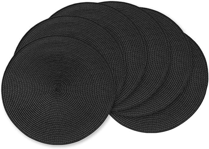 AHHFSMEI Round Braided Placemats 15 Inch Round Table Mats for Dining Tables Natural Woven Heat Re... | Amazon (US)