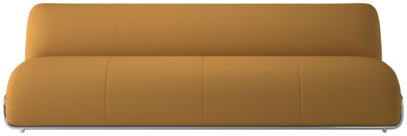 Hada Modern Armless Beige Leather Sofa | CB2 | CB2