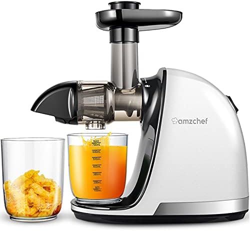 Slow Juicer,AMZCHEF Slow Masticating Juicer Extractor Easy to Clean, Cold Press Juicer with Brush... | Amazon (US)